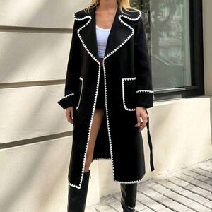 Autumn Windbreaker Jacket, Double-Sided Contrasting Color Shell Embroidery